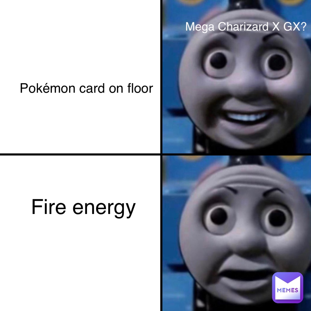 Pokémon card on floor Mega Charizard X GX? Fire energy