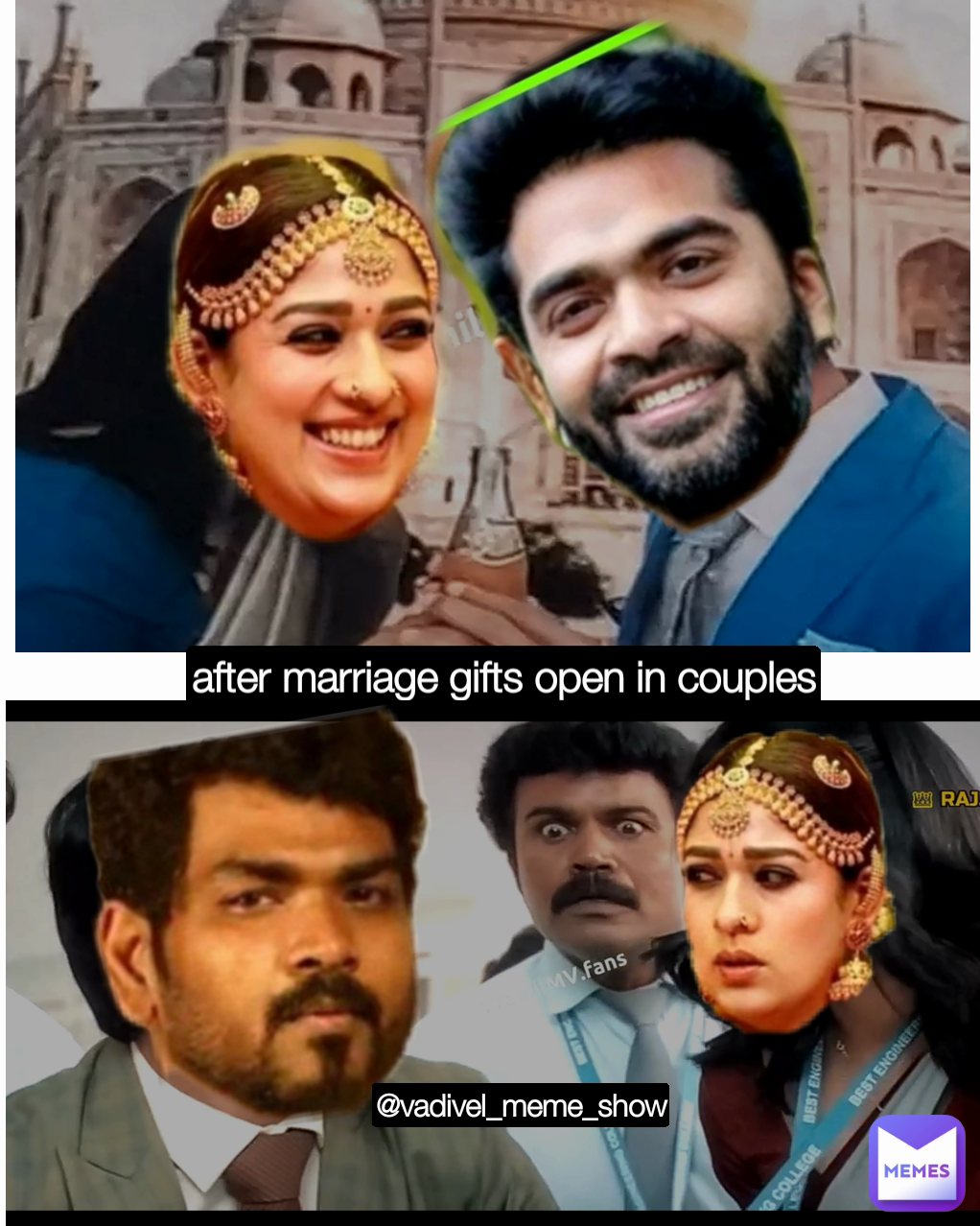 @vadivel_meme_show after marriage gifts open in couples Type Text