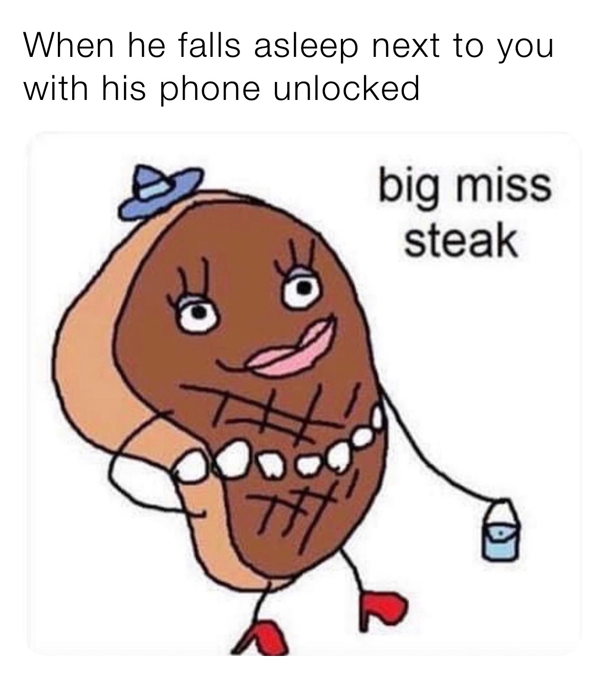 When he falls asleep next to you with his phone unlocked