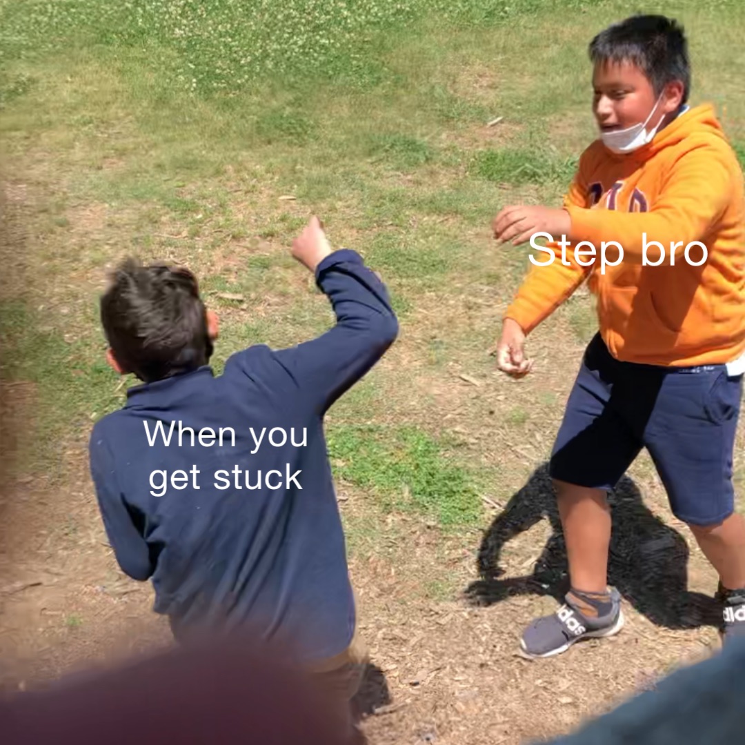 When you get stuck Step bro