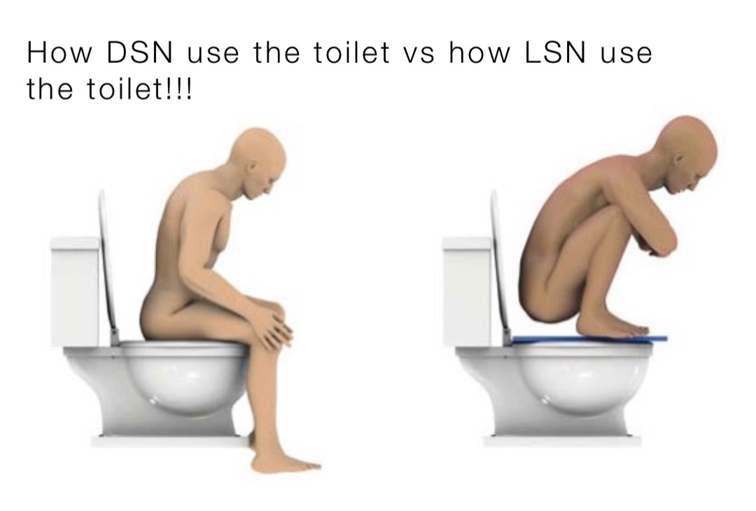 How DSN use the toilet vs how LSN use the toilet!!!