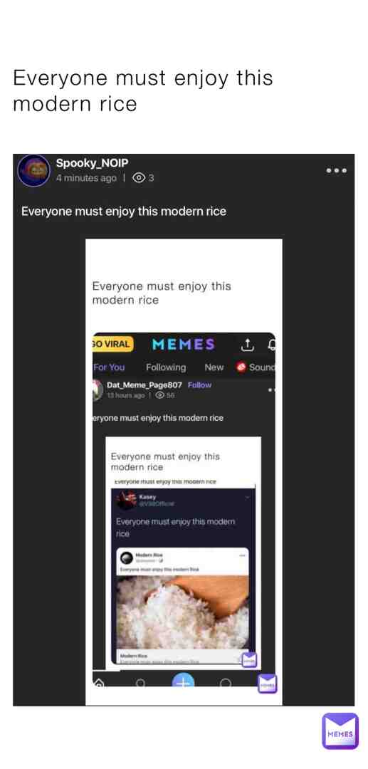 Everyone must enjoy a his modern rice
