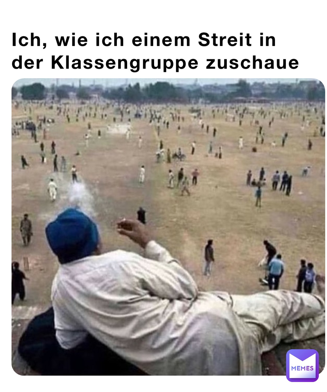 Ich, wie ich einem Streit in der Klassengruppe zuschaue