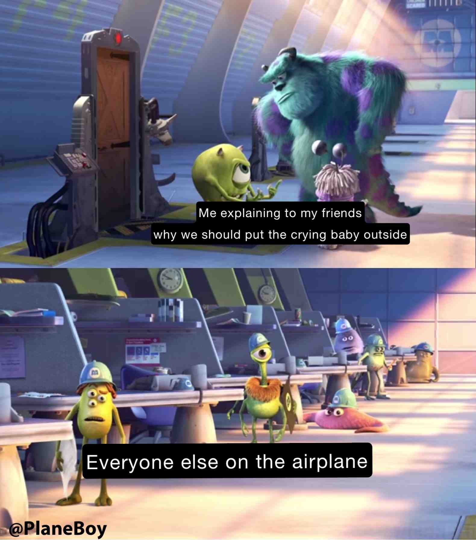 #plane #cryingbaby #outside