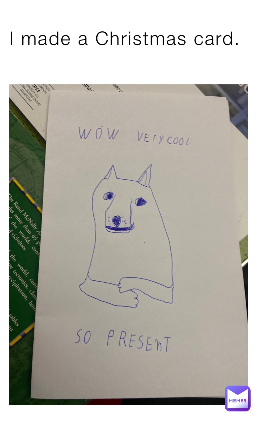 I made a Christmas card.