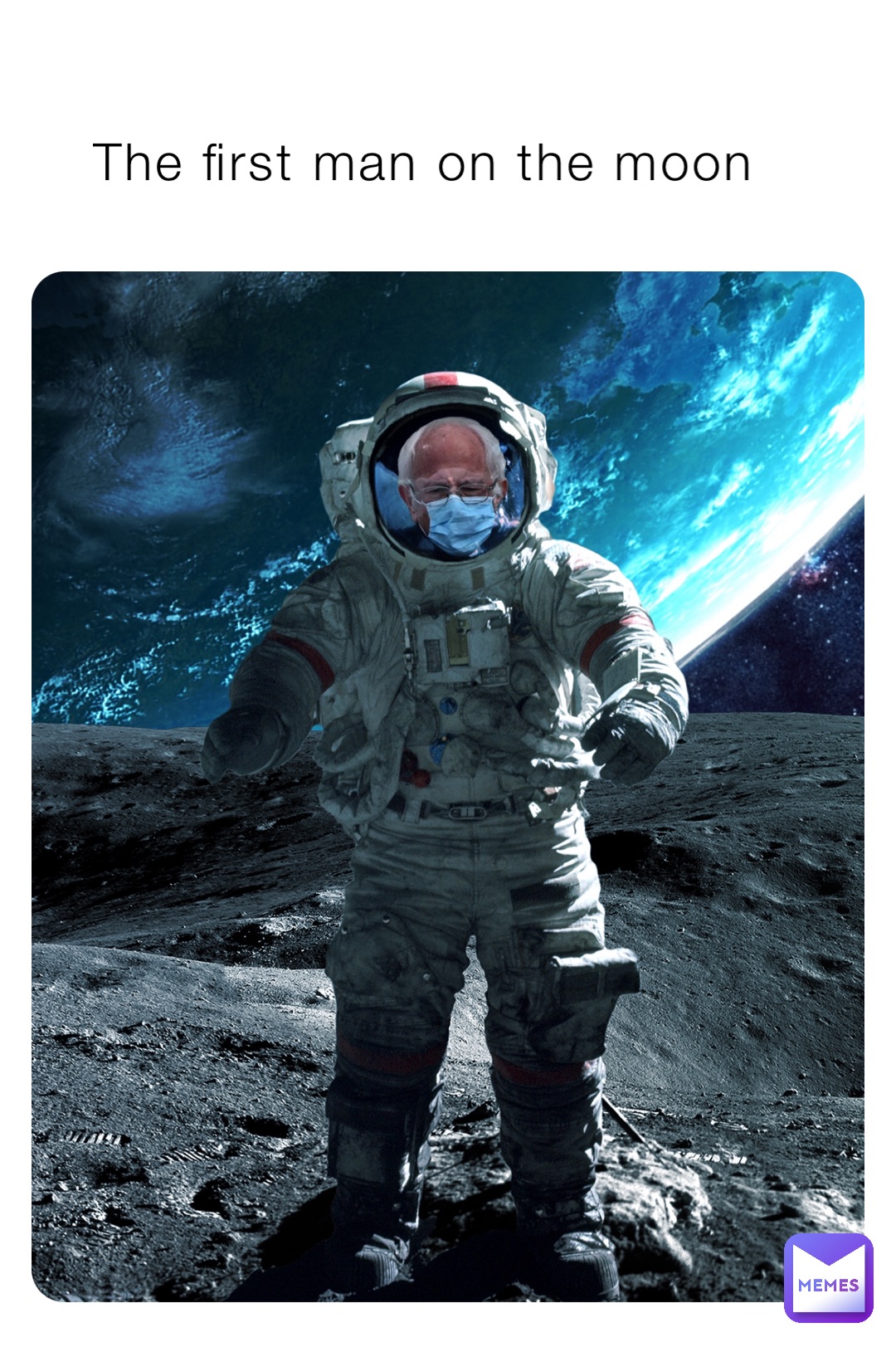 The first man on the moon