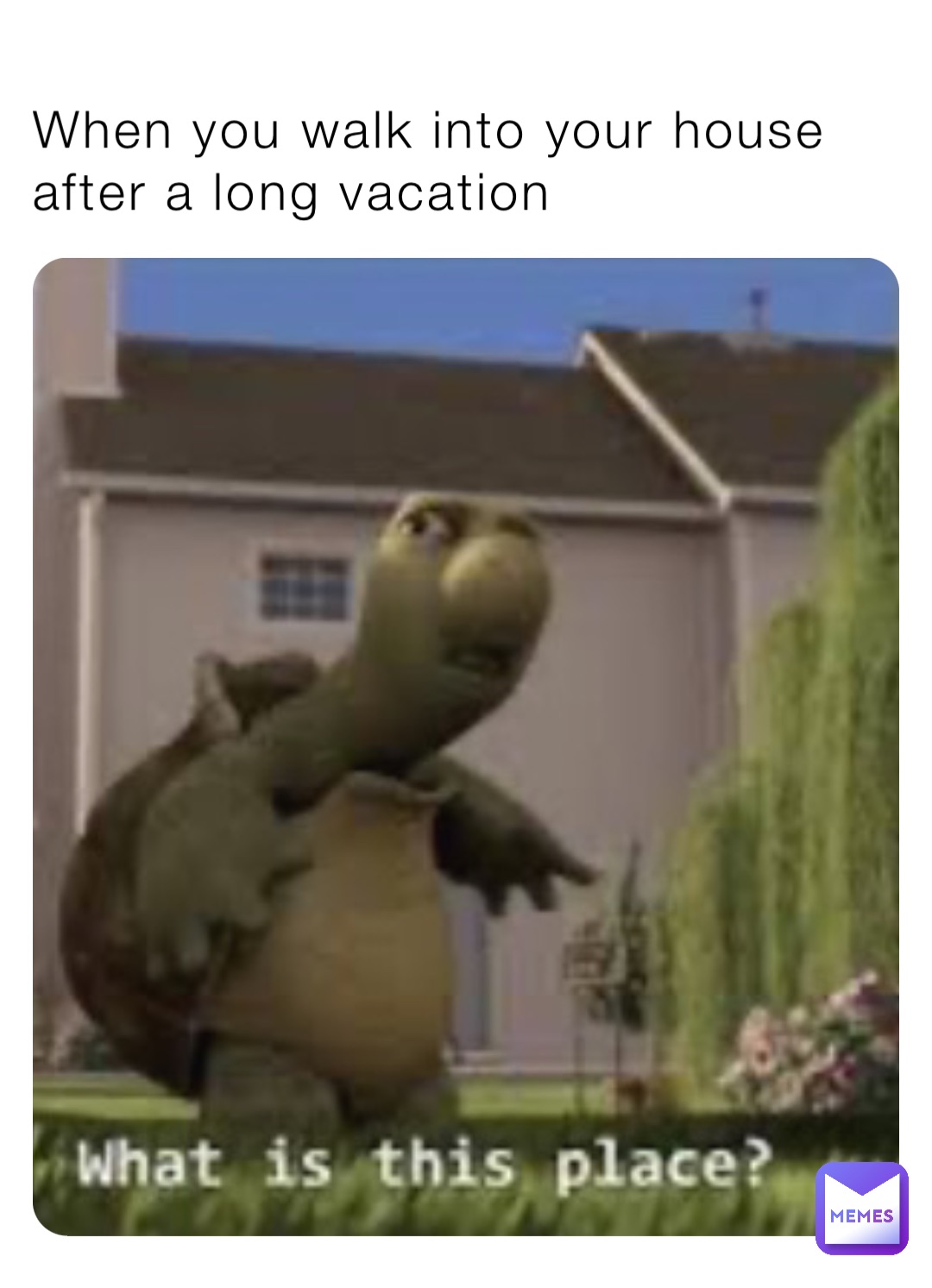 When you walk into your house after a long vacation