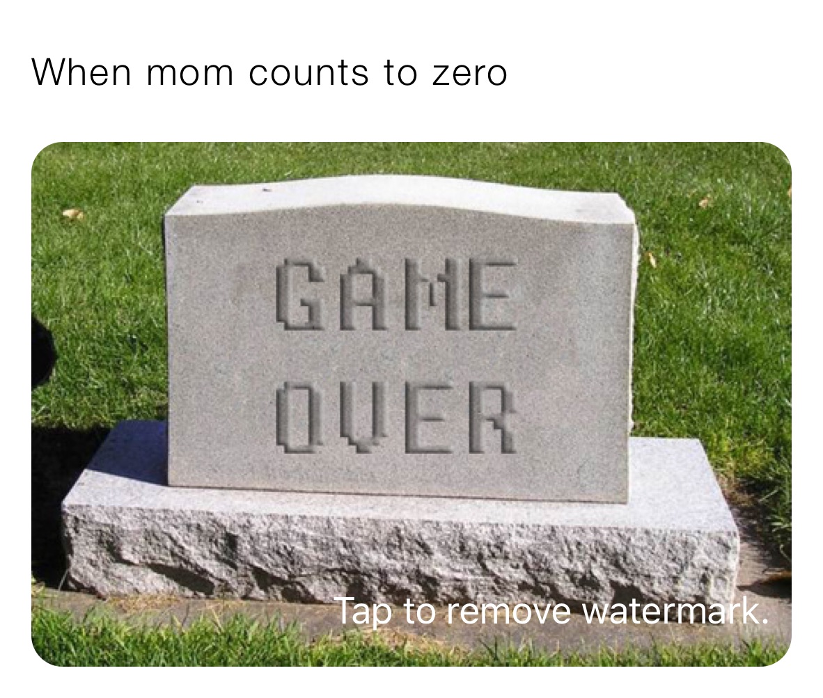 When mom counts to zero, @spideyboi