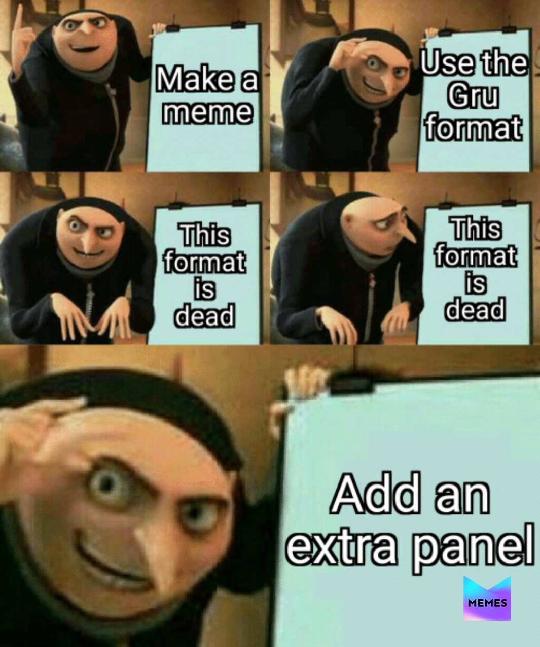 Gru's Plan 6 Panel Meme Generator