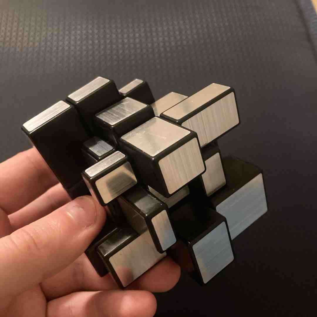 This is a mirror cube. Guess the time that it will take me to solve this. I will give a shout-out to whoever guesses the closest to the amount of time it takes me. #takebacktherainbow