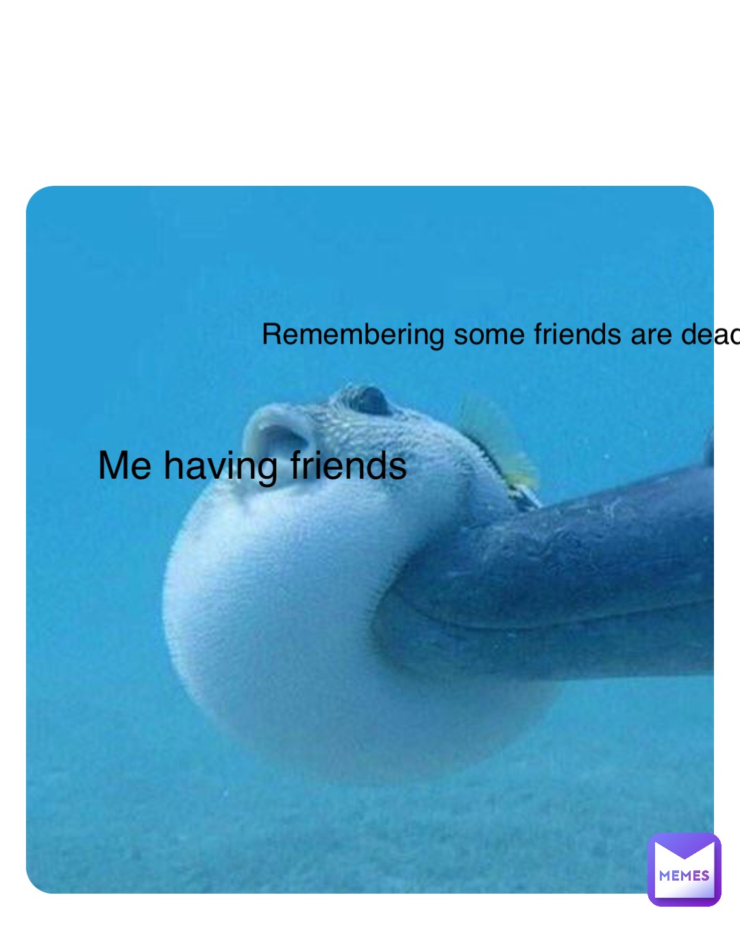 Double tap to edit Me having friends Remembering some friends are dead