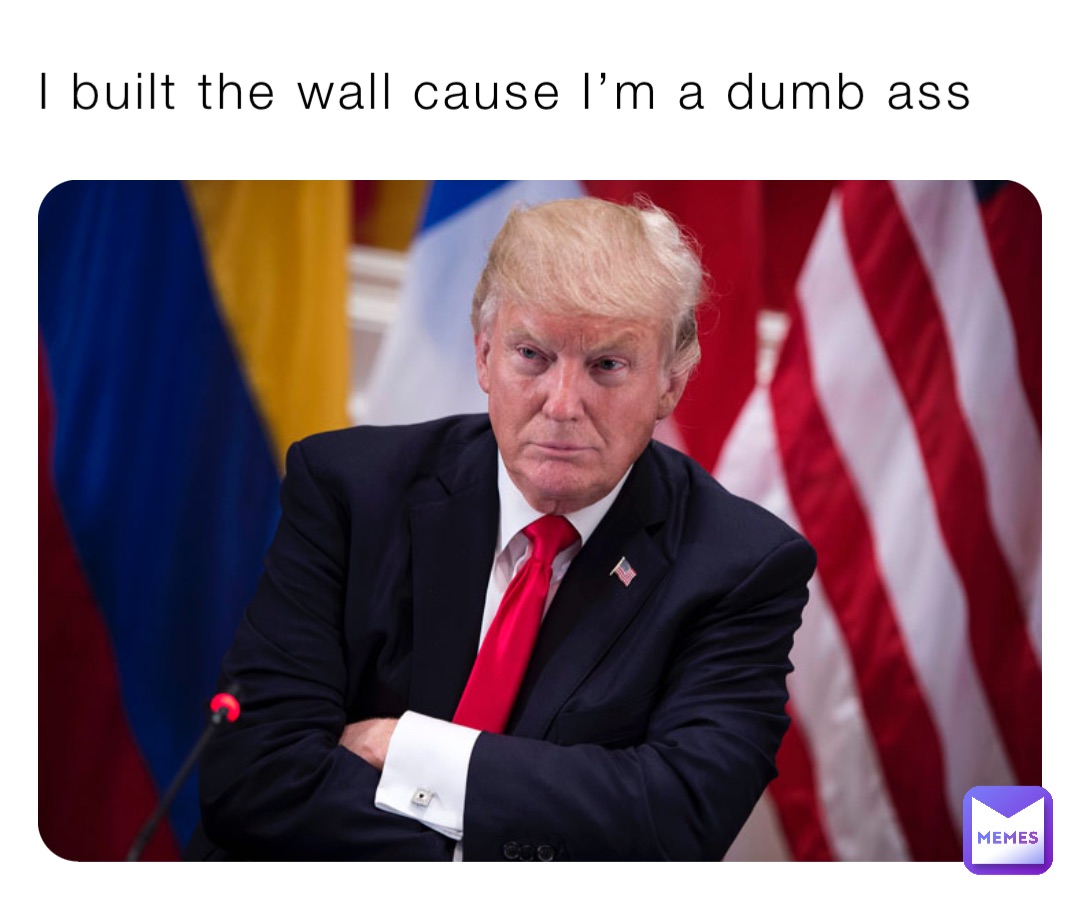 I built the wall cause I’m a dumb ass