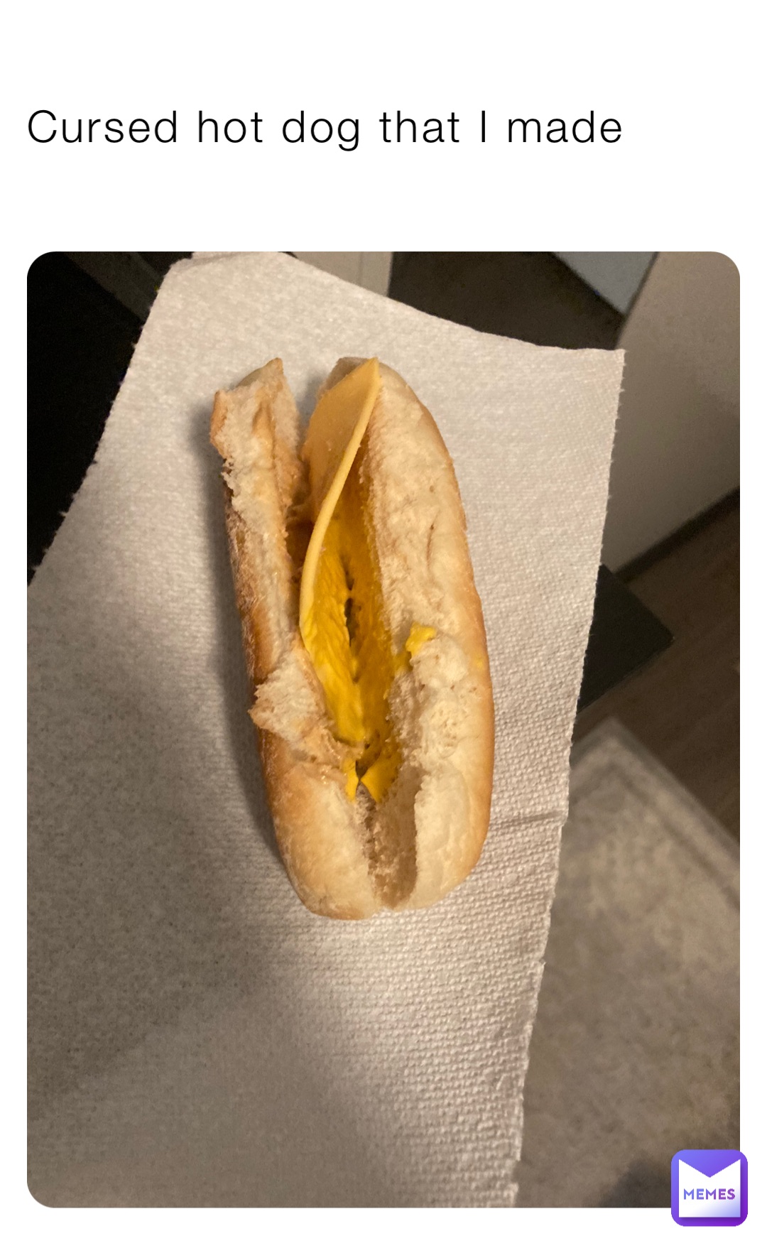 Cursed hot dog that I made