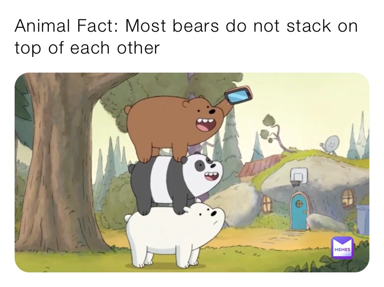 Animal Fact: Most bears do not stack on top of each other 