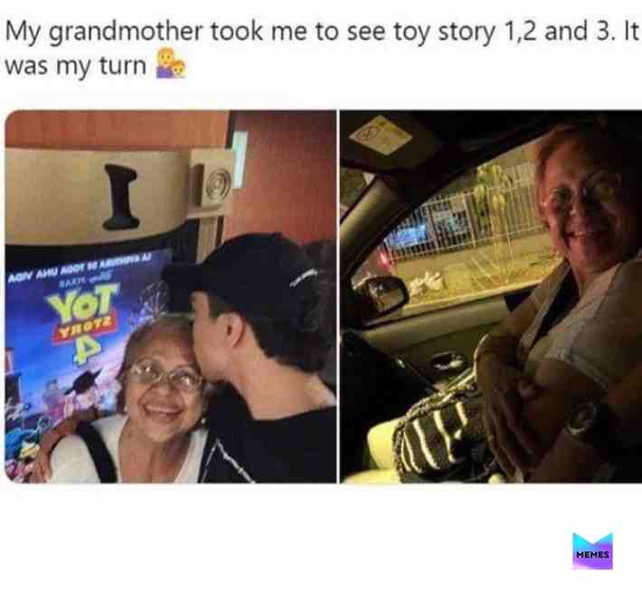 Wish I could do that. Not that my gramma’s dead, I just don’t have a car. I’m in the purple meme age range but I still post some like I don’t know if you call it hentai but my friend Daniel says it is but i don’t think it is. #sad #meaningful #wholesomememes #toystory #family #tags #memes #daily #qualitymemes