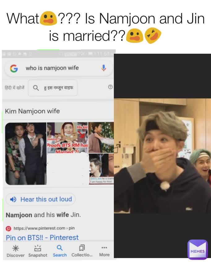 What😲??? Is Namjoon and Jin is married??😲🤣
