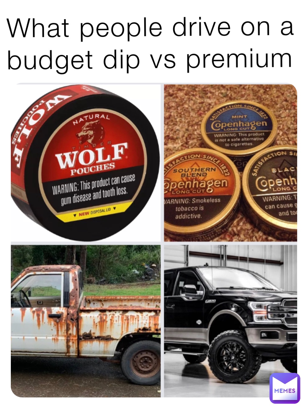 What people drive on a budget dip vs premium