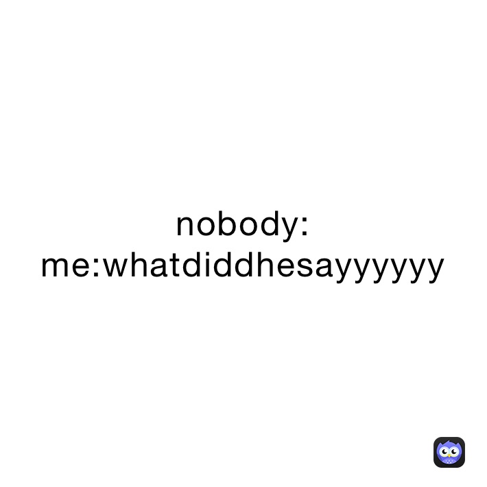 nobody:
me:whatdiddhesayyyyyy