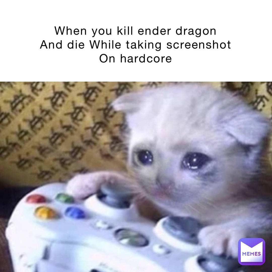 When you kill ender dragon
And die While taking screenshot
On hardcore