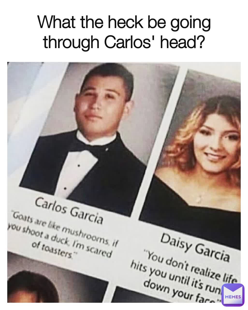What the heck be going through Carlos' head?