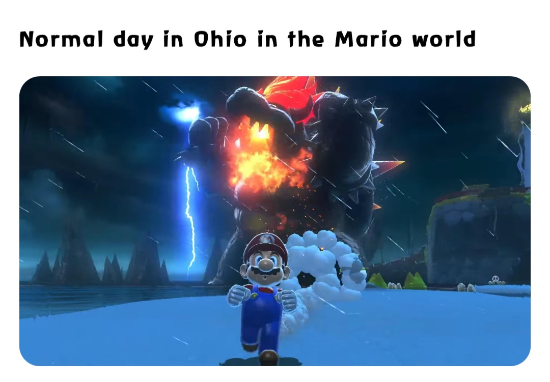 Normal day in Ohio in the Mario world