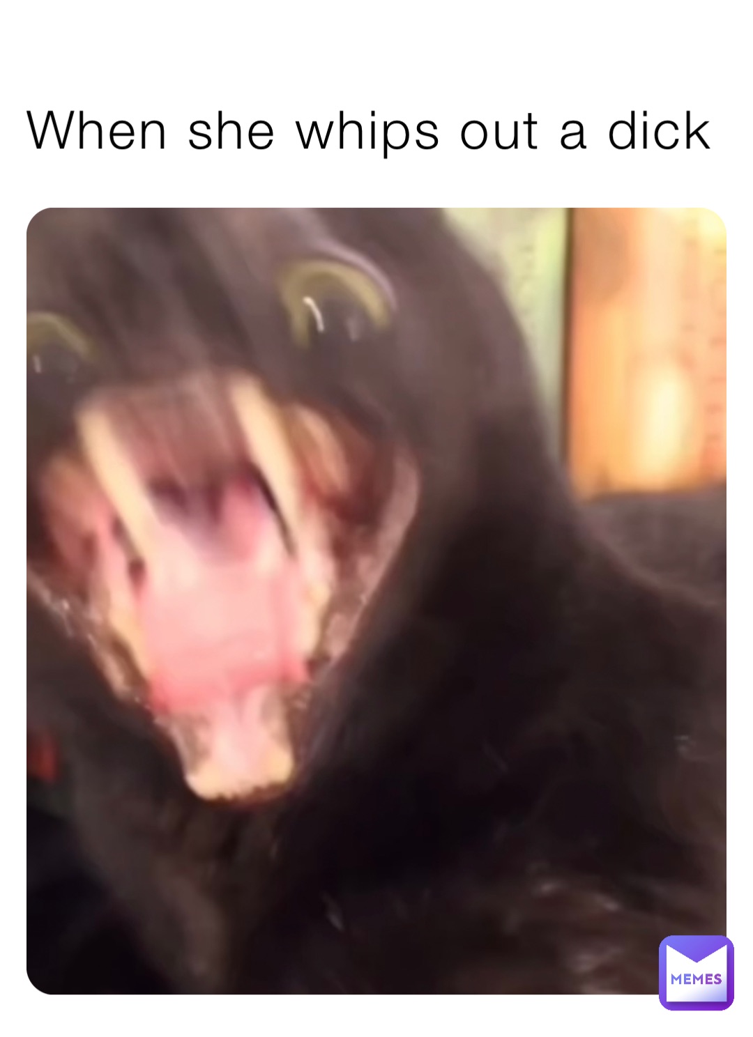 When she whips out a dick