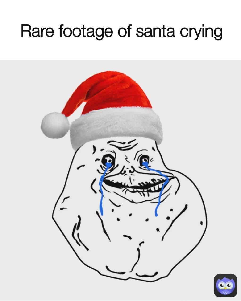 Rare footage of santa crying