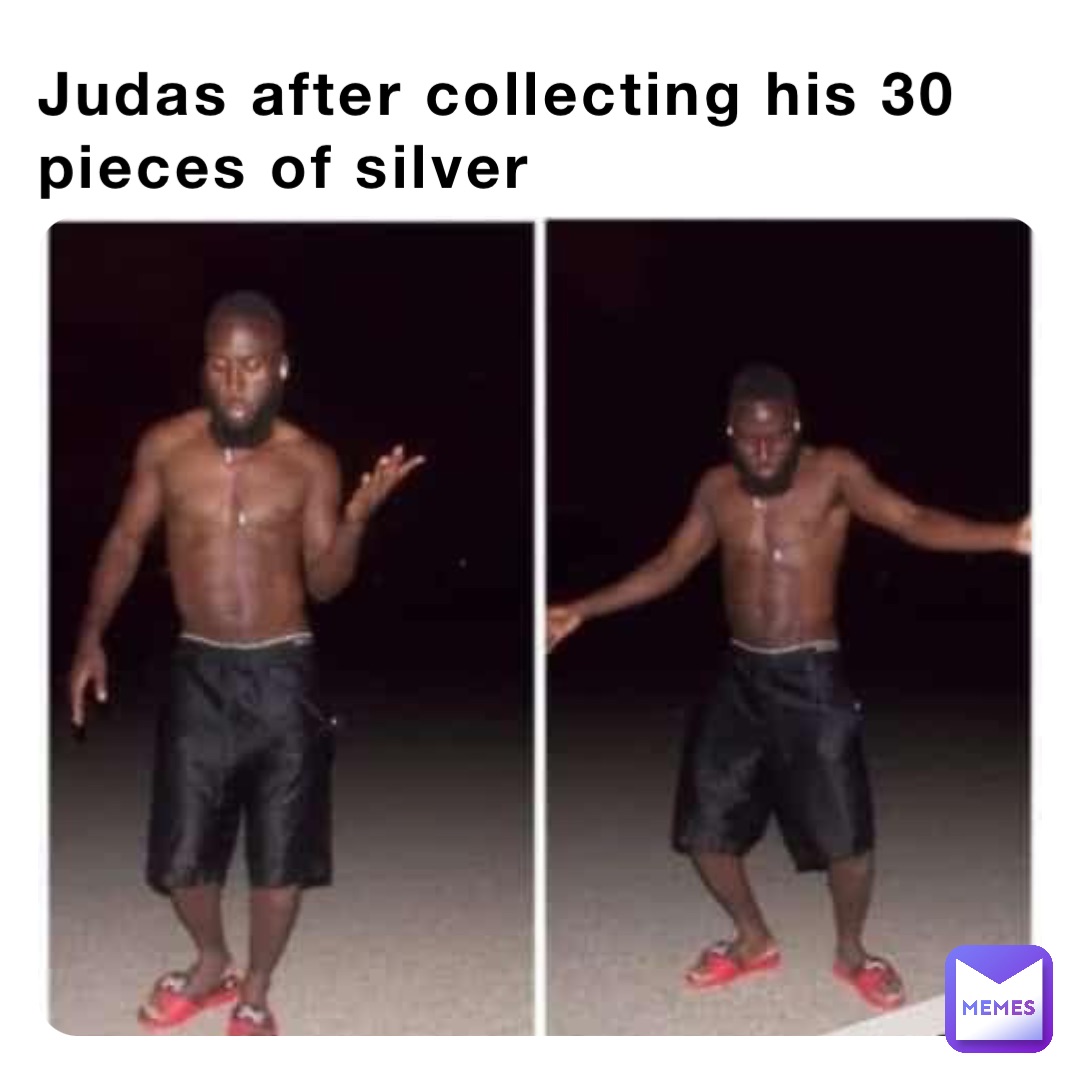 Judas after collecting his 30 pieces of silver