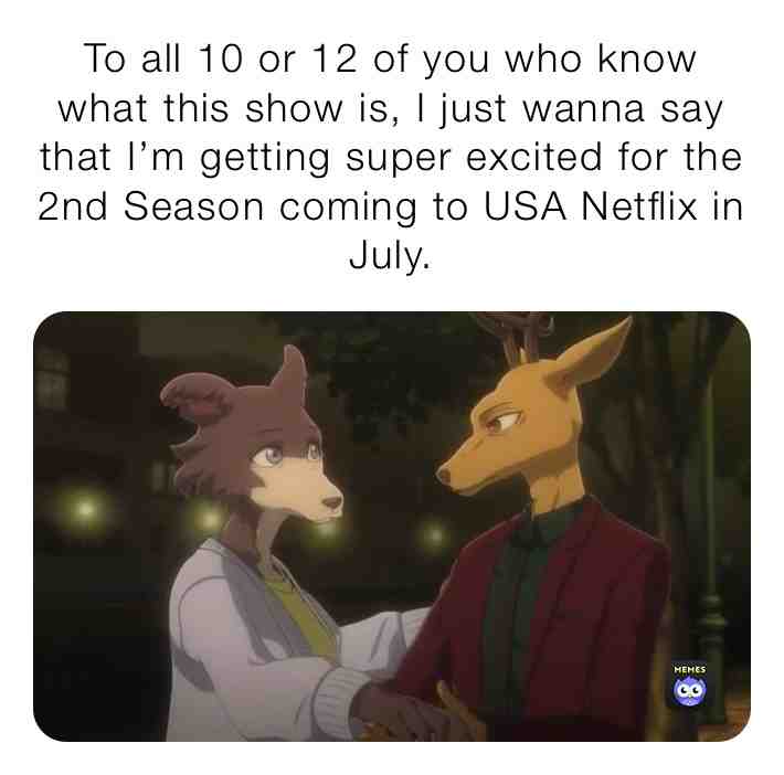 My secret ship, lol. Believe me when I say that #beastars is worth watching. I\u2019ve seen all of season one at least four times. I\u2019m also reading the books that it\u2019s based off of, and I\u2019m just really excited for the next season.
#animation #tv #tvshow #tvseries #ship #shipping #ships #netflix #netflixforlife #netflixmemes #netflixlover #netflixshows #comic #comics #animegirls #anime #animememes #animeislife #animes #animes #animeforlife #animelover #animelove #animelife #beastars #beastars #beast #season