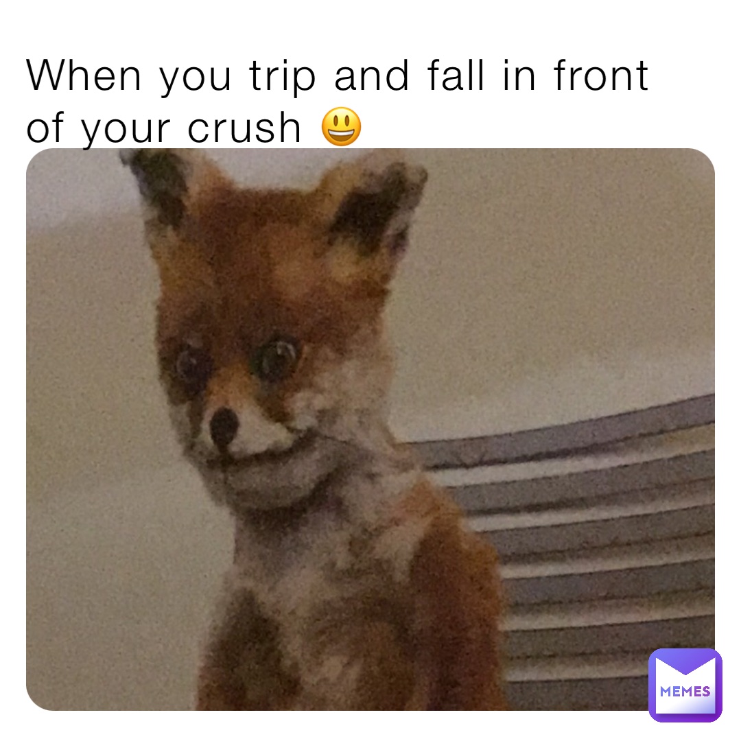 When you trip and fall in front of your crush 😃