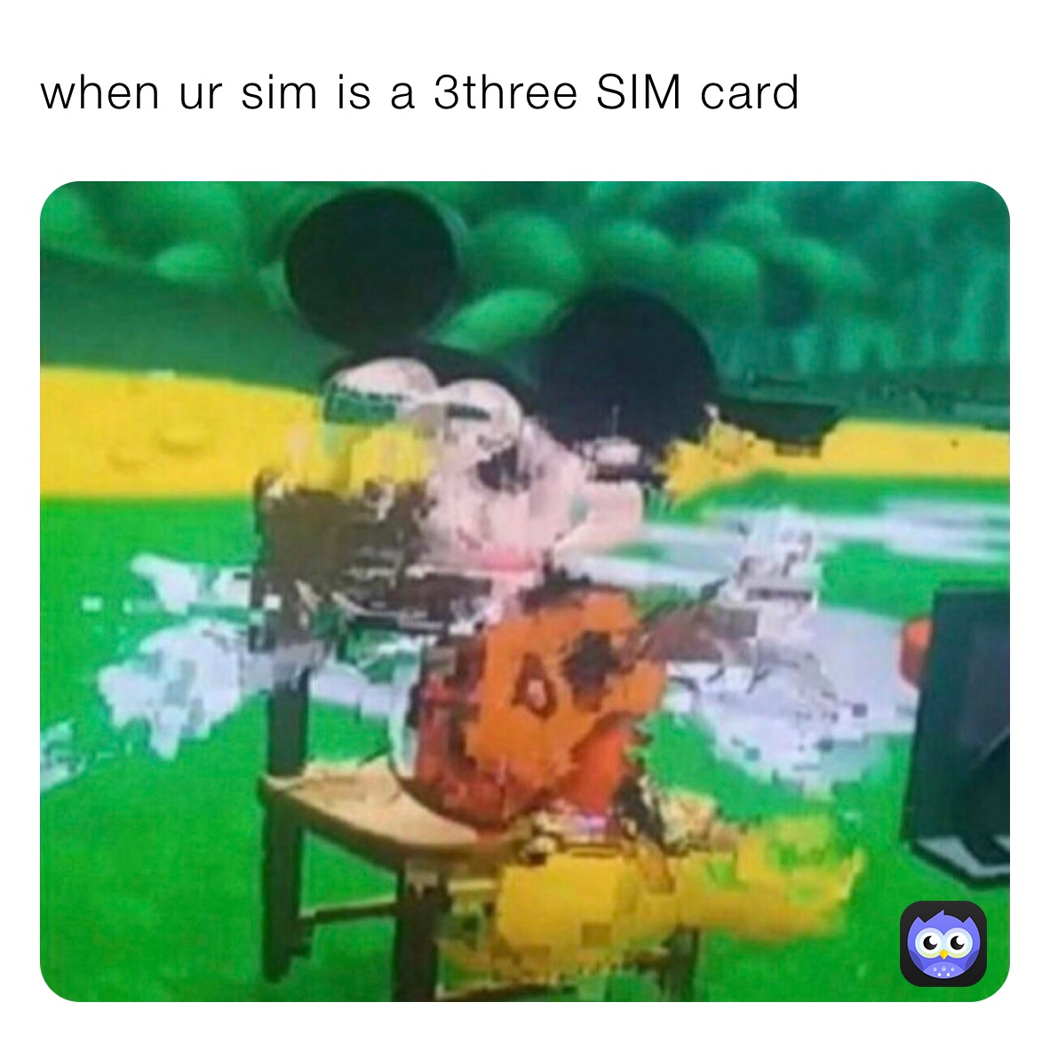 when ur sim is a 3three SIM card 