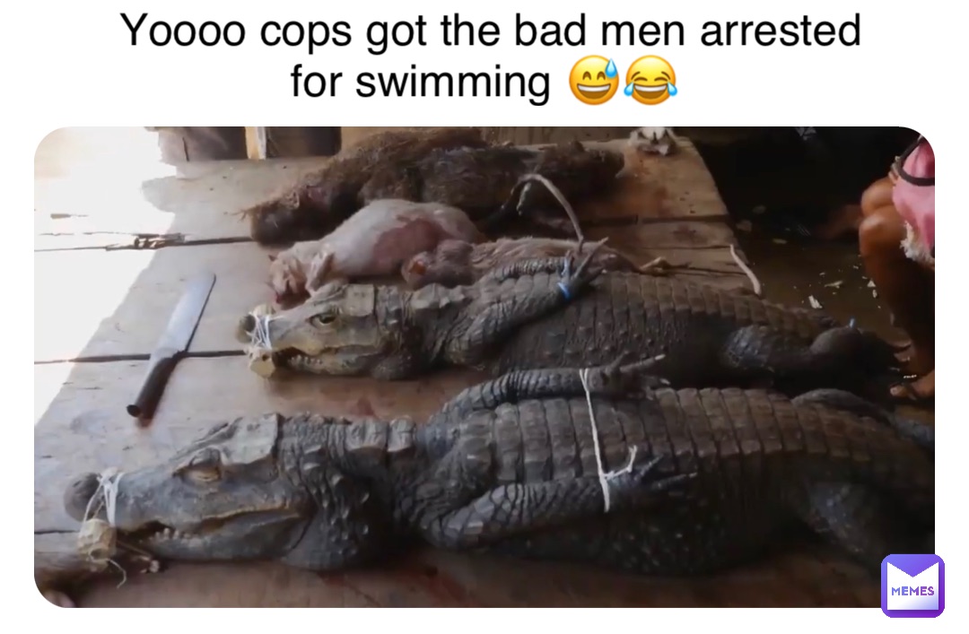 Yoooo cops got the bad men arrested for swimming 😅😂