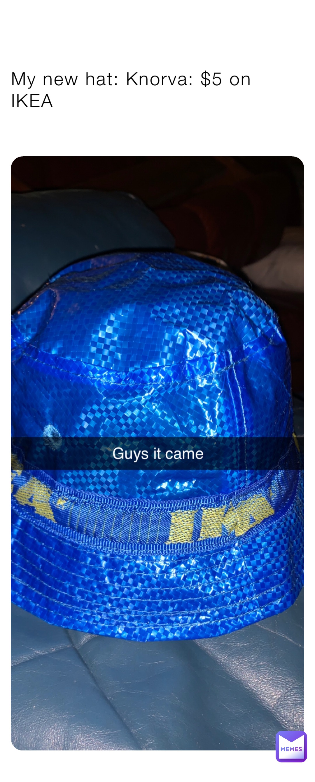 My new hat: Knorva: $5 on IKEA