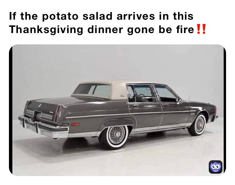 If the potato salad arrives in this Thanksgiving dinner gone be fire‼️