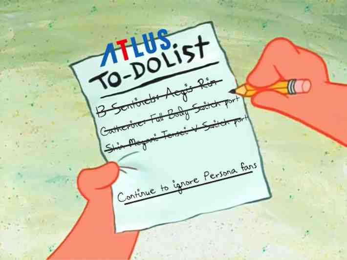 So, I see SMT V can get a Switch port but Persona 5 can’t? I see you Atlus...  ​ #persona ​ #persona5 ​​ #switchport