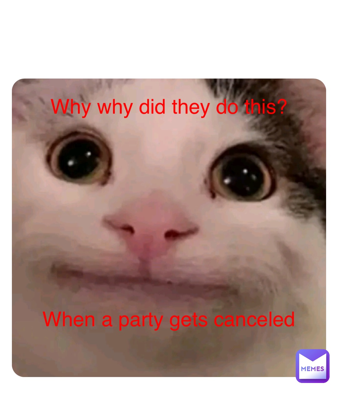Double tap to edit When a party gets canceled Why why did they do this?