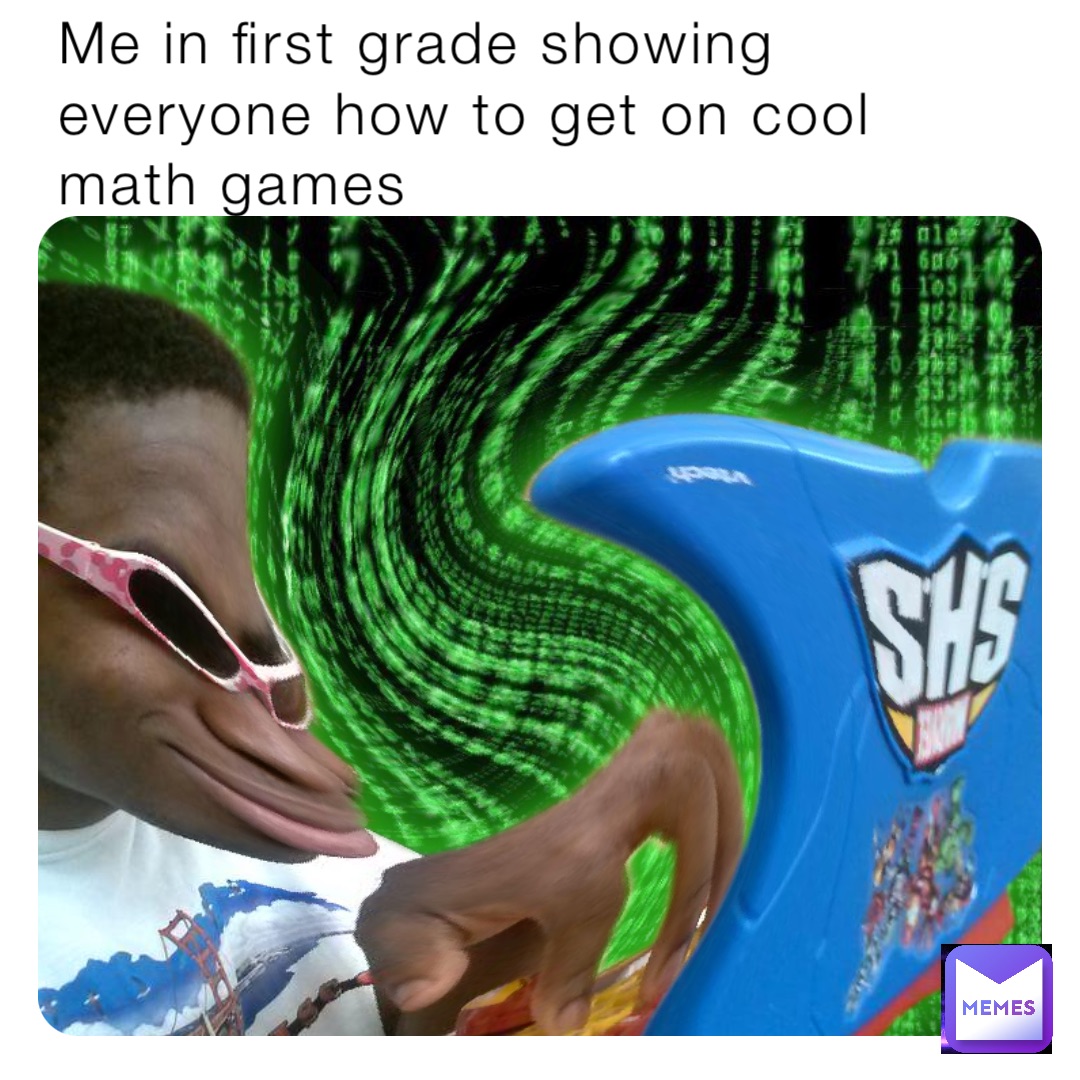 Me in first grade showing everyone how to get on cool math games