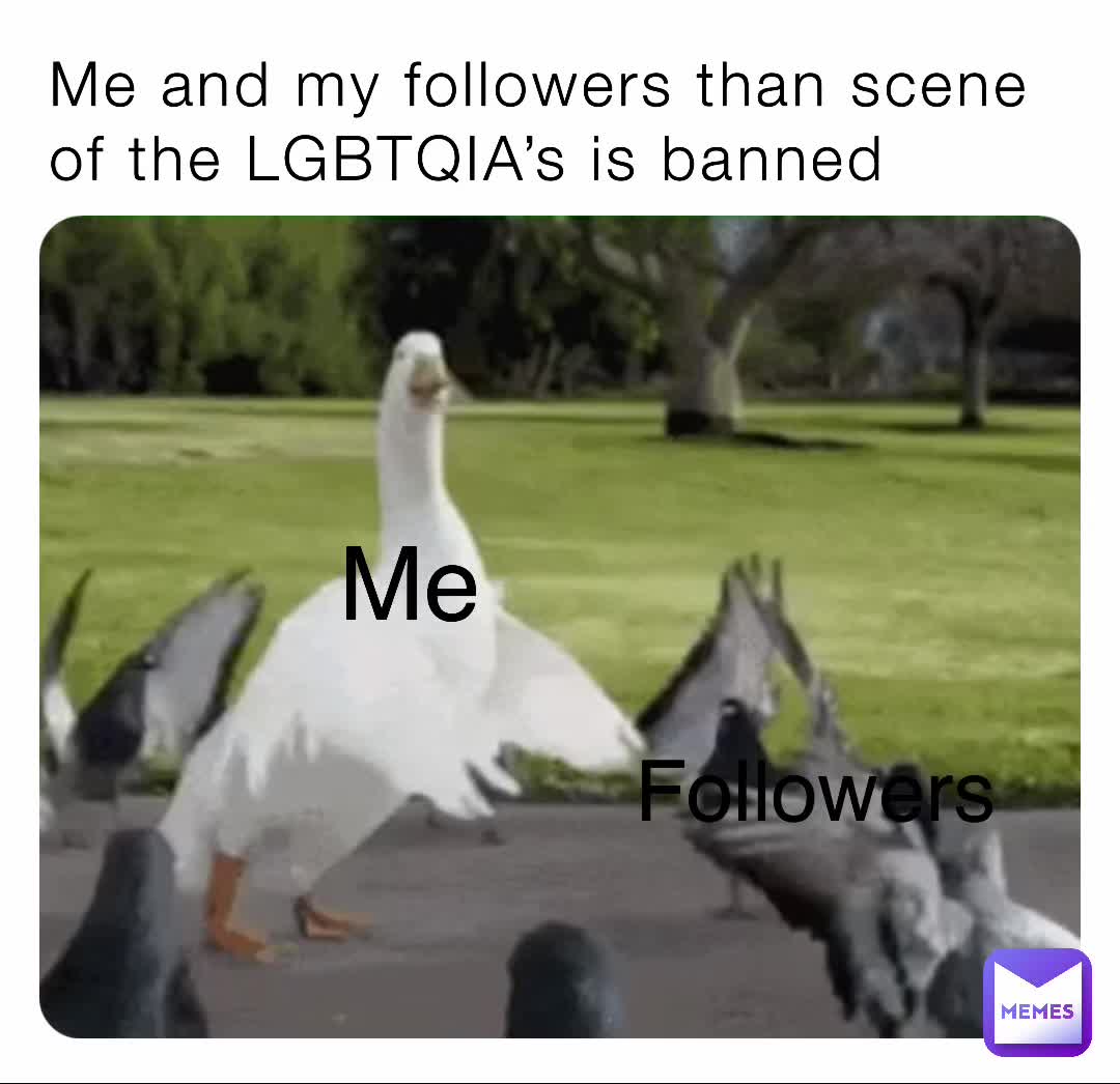 Me and my followers than scene of the LGBTQIA’s is banned Me Followers ...