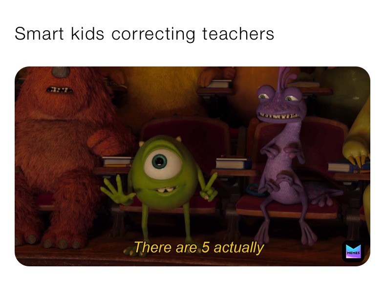 Smart kids correcting teachers 