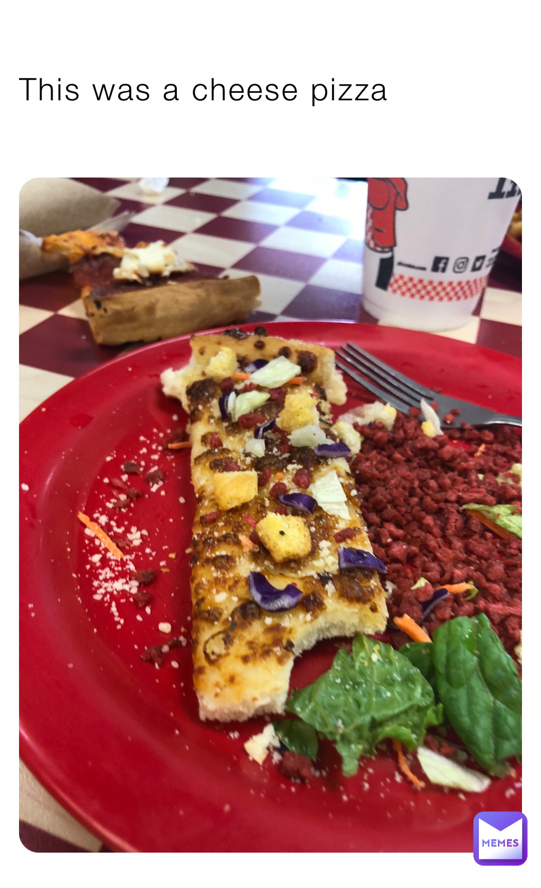 This was a cheese pizza