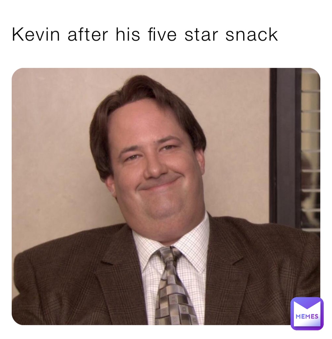 Kevin after his five star snack