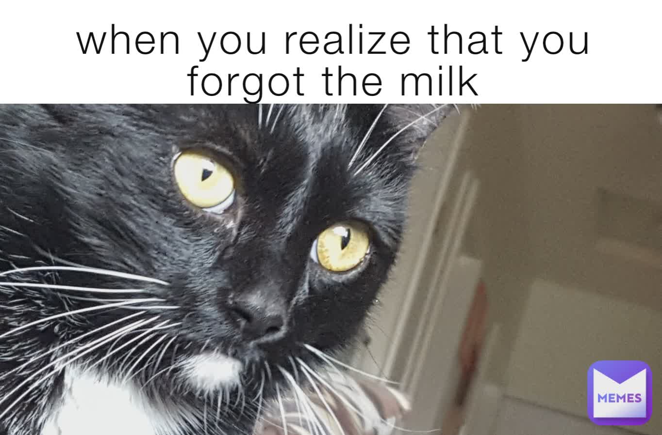 when you realize that you forgot the milk
