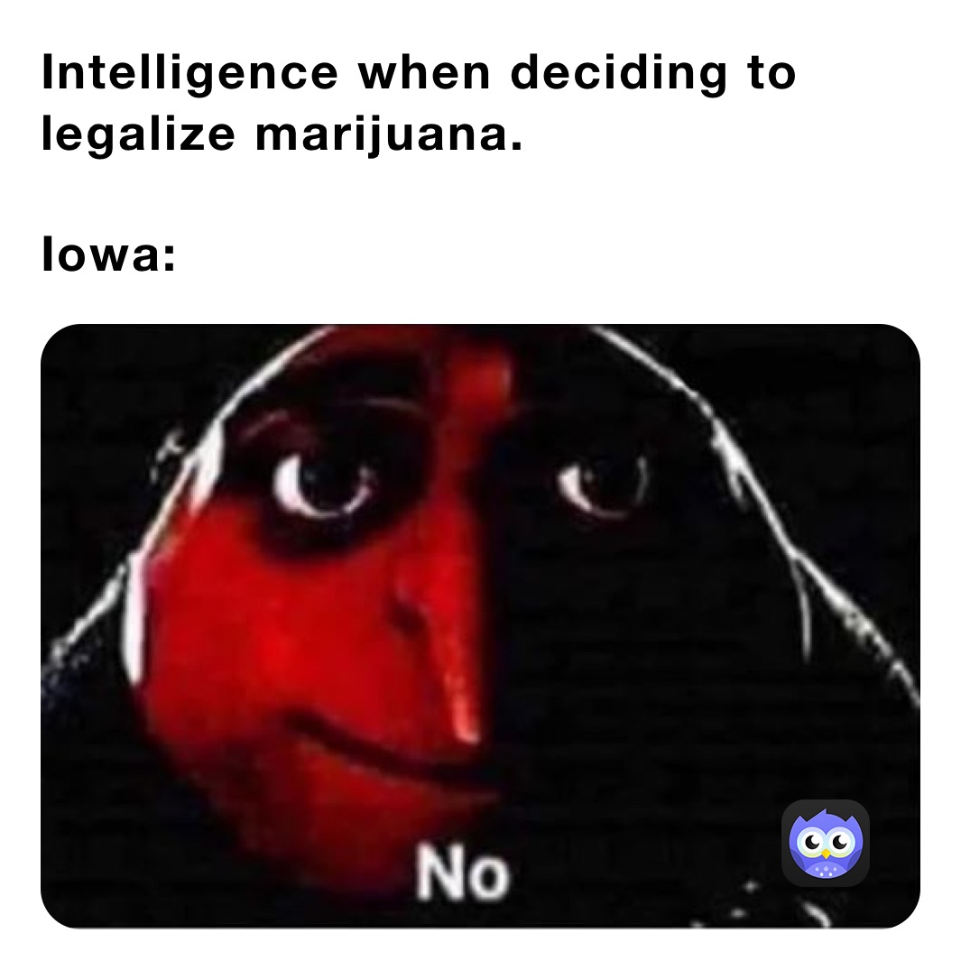 Intelligence when deciding to legalize marijuana. 

Iowa: