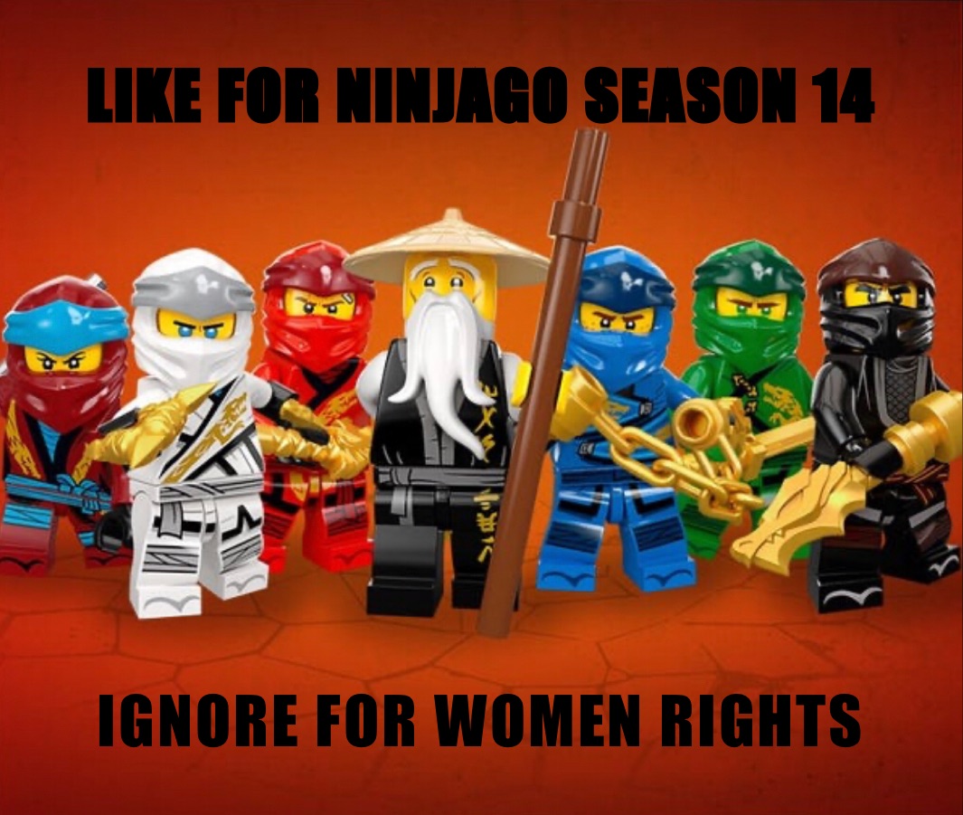 LIKE FOR NINJAGO SEASON 14 IGNORE FOR WOMEN RIGHTS