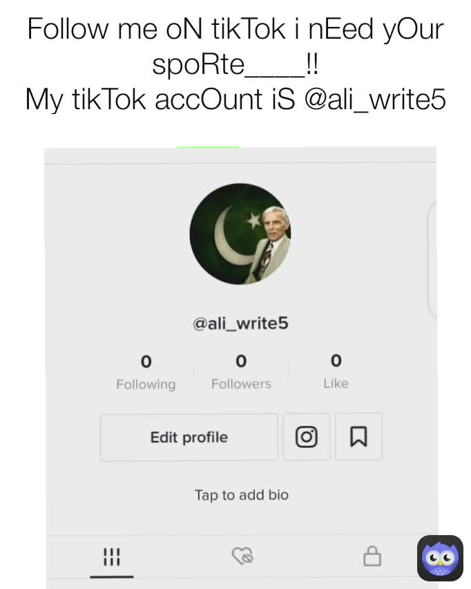 Follow me oN tikTok i nEed yOur spoRte____!!
My tikTok accOunt iS @ali_write5 Follow me