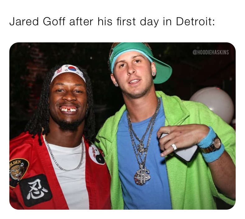 Jared Goff after his first day in Detroit: