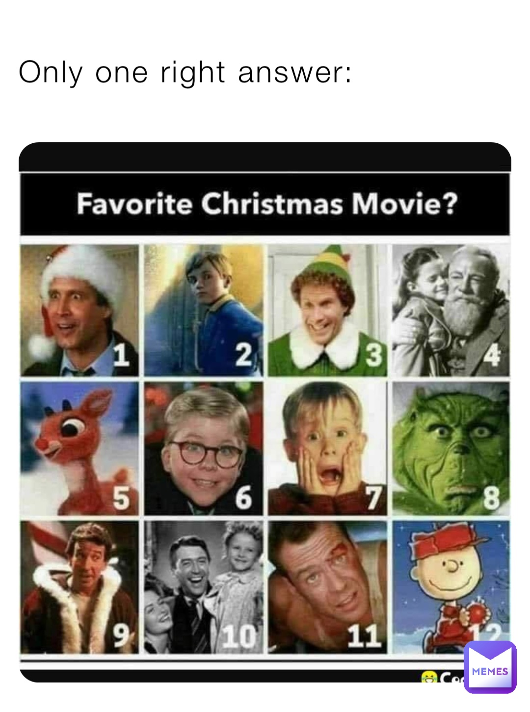 Only one right answer: