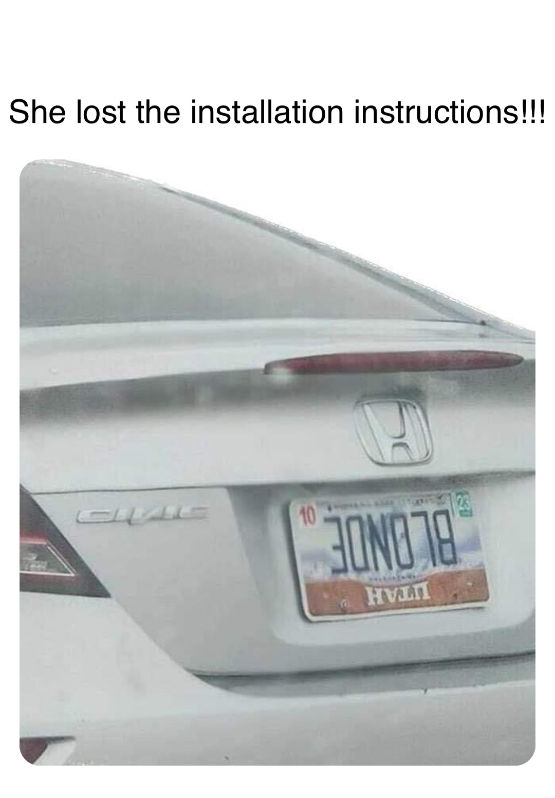 Double tap to edit She lost the installation instructions!!!