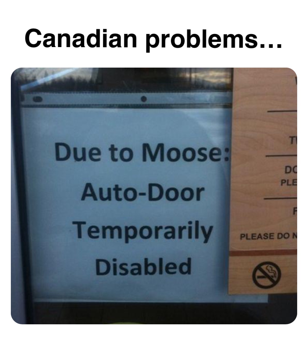 Double tap to edit Canadian problems…