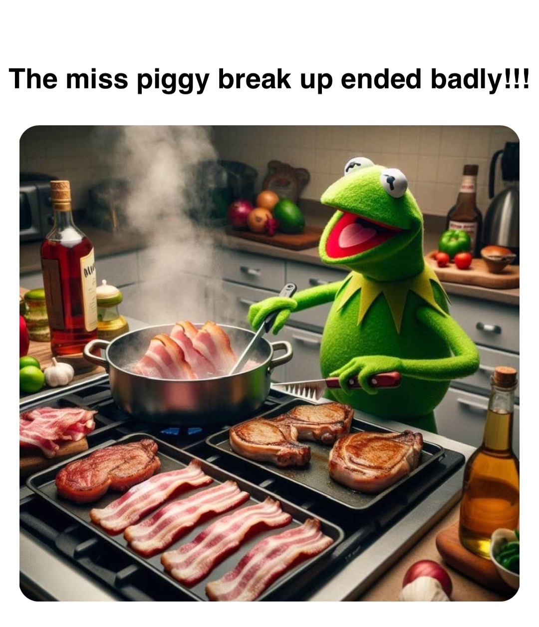 Double tap to edit The miss piggy break up ended badly!!!